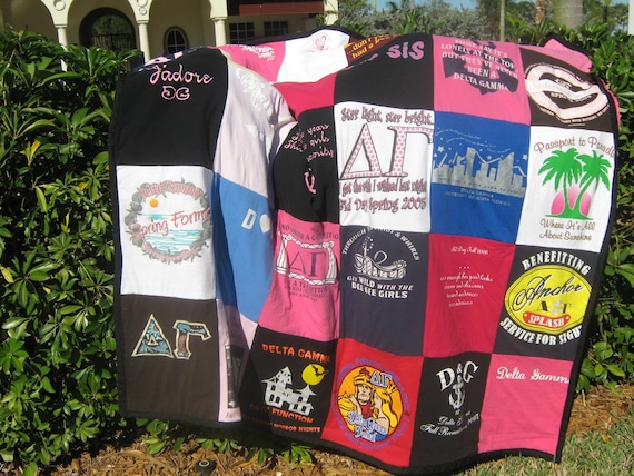 Twin Size Quilt - T-Shirt Memory Quilt made from your Special Tee's