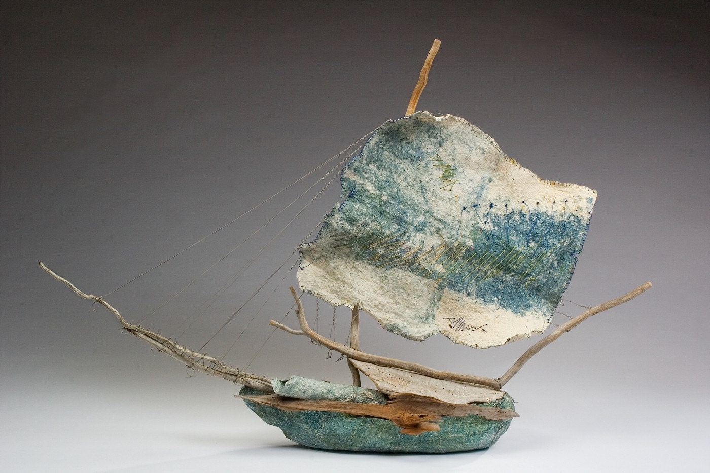 one of a kind, handmade sailing vessel