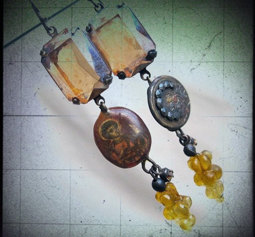 The Heart of the Ocean of Naught. Amber Earrings.