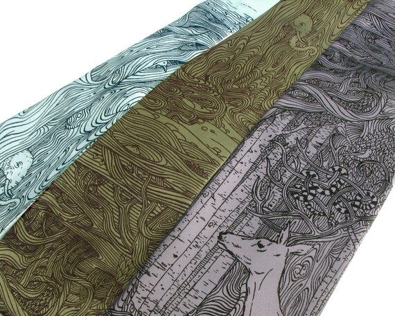 Tangled Forest Necktie - Screen Printed Microfiber Tie