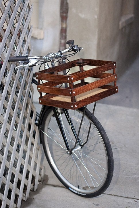 classic handmade wood porter crates for bicycles