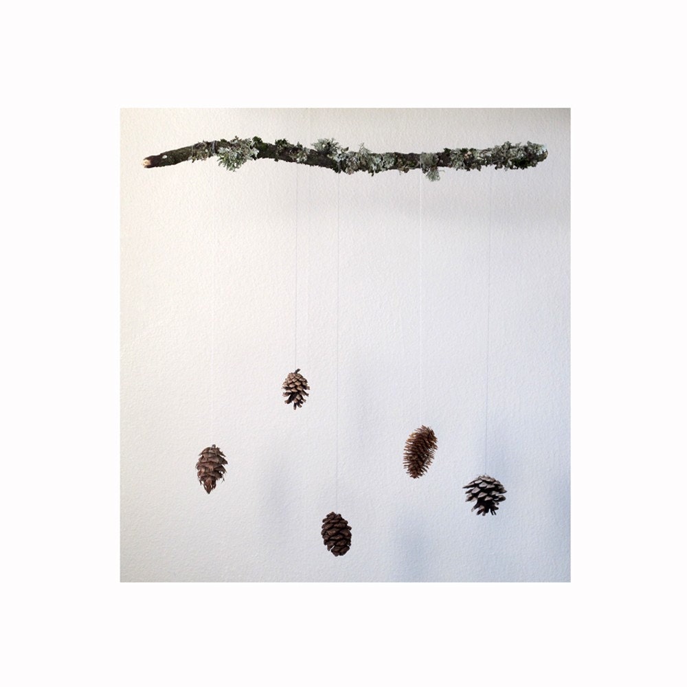 large pine cone mobile