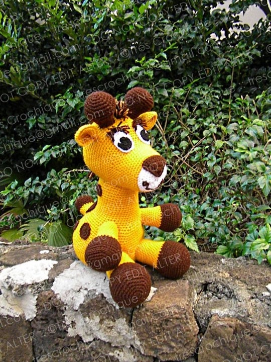 Crocheted Stuffed Giraffe - Charity Item - In Stock