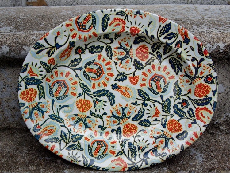 Oval Flower Platter Made in South Africa Tin