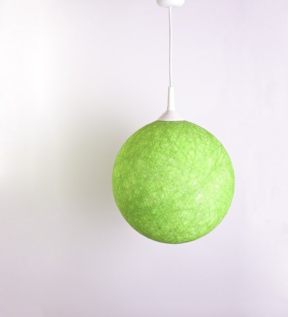 Handmade lamp, lamp shade, pendant light, ceiling, hanging lamp, Contemporary design interior accent Spring Green by FiligreeCreations on Etsy