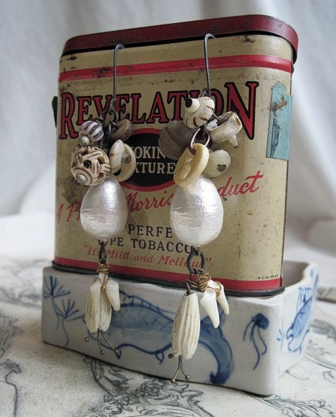 Qutn. Cotton Pearls and Bone Bits.
