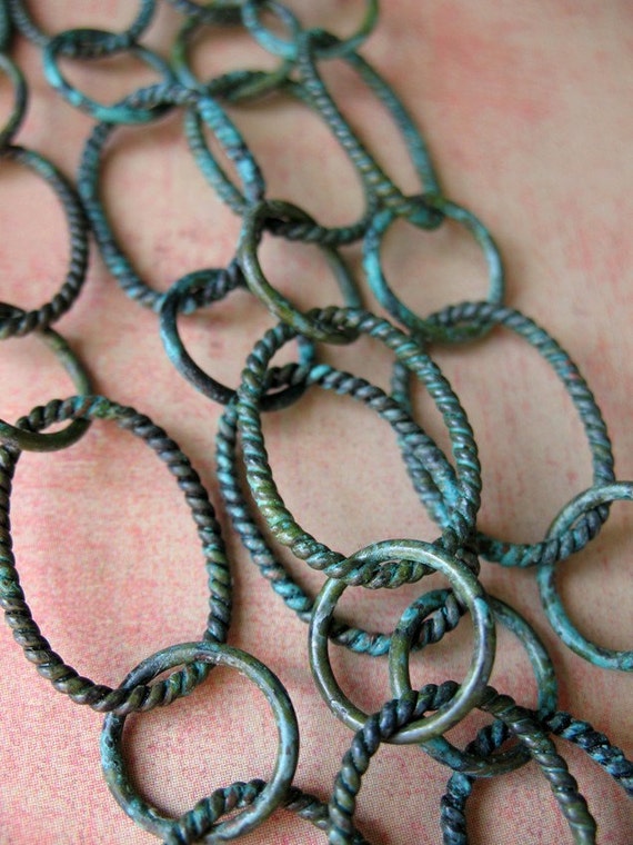 Twisted Copper Chain in Verde - CHN00135