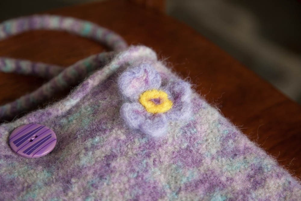 Felted Lavender Spring Bag