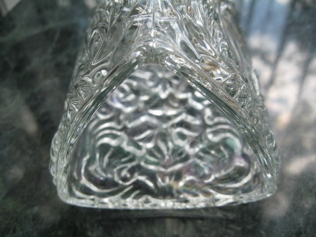 Avon Triangular Crystal Glass Vase