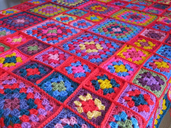Dolly Granny Square Blanket Afghan CROCHET PATTERN PDF