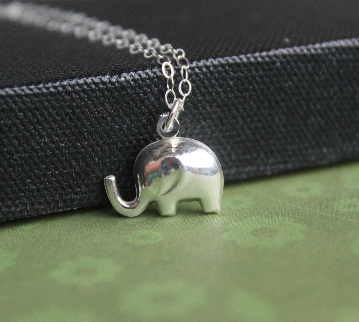 Strength and Luck Elephant sterling silver necklace