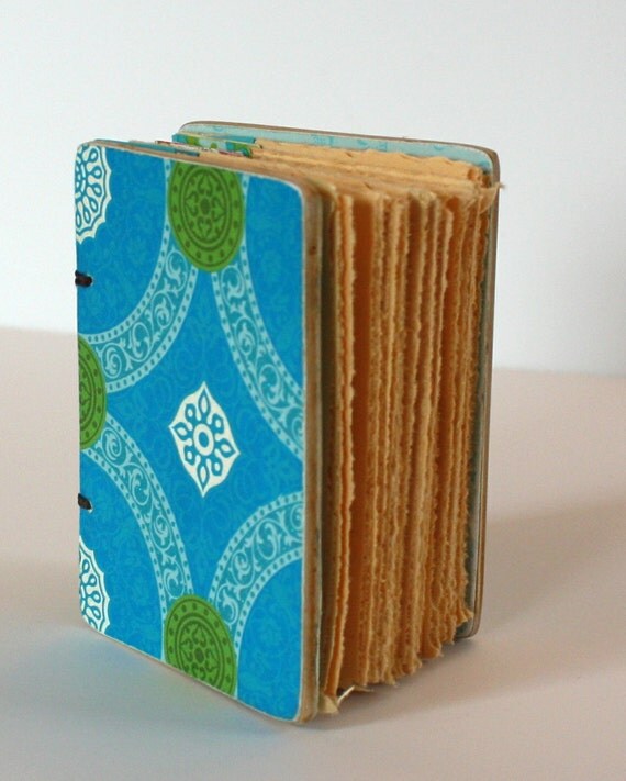 Mini Handmade journal with Coptic Binding