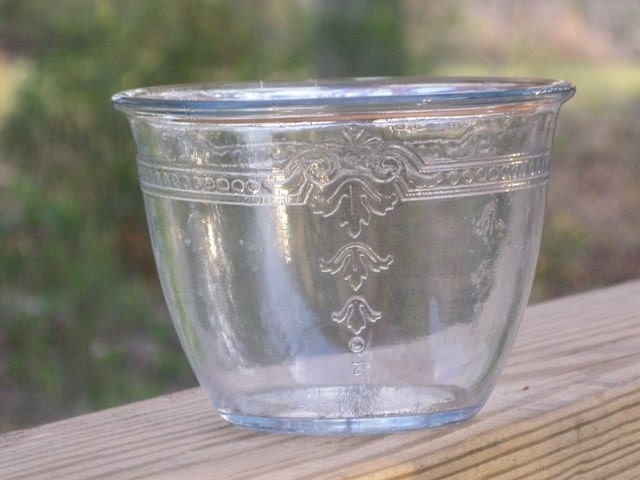 Philbe Sapphire Blue Depression Glass - Fire King Oven Glass Fruit Cup
