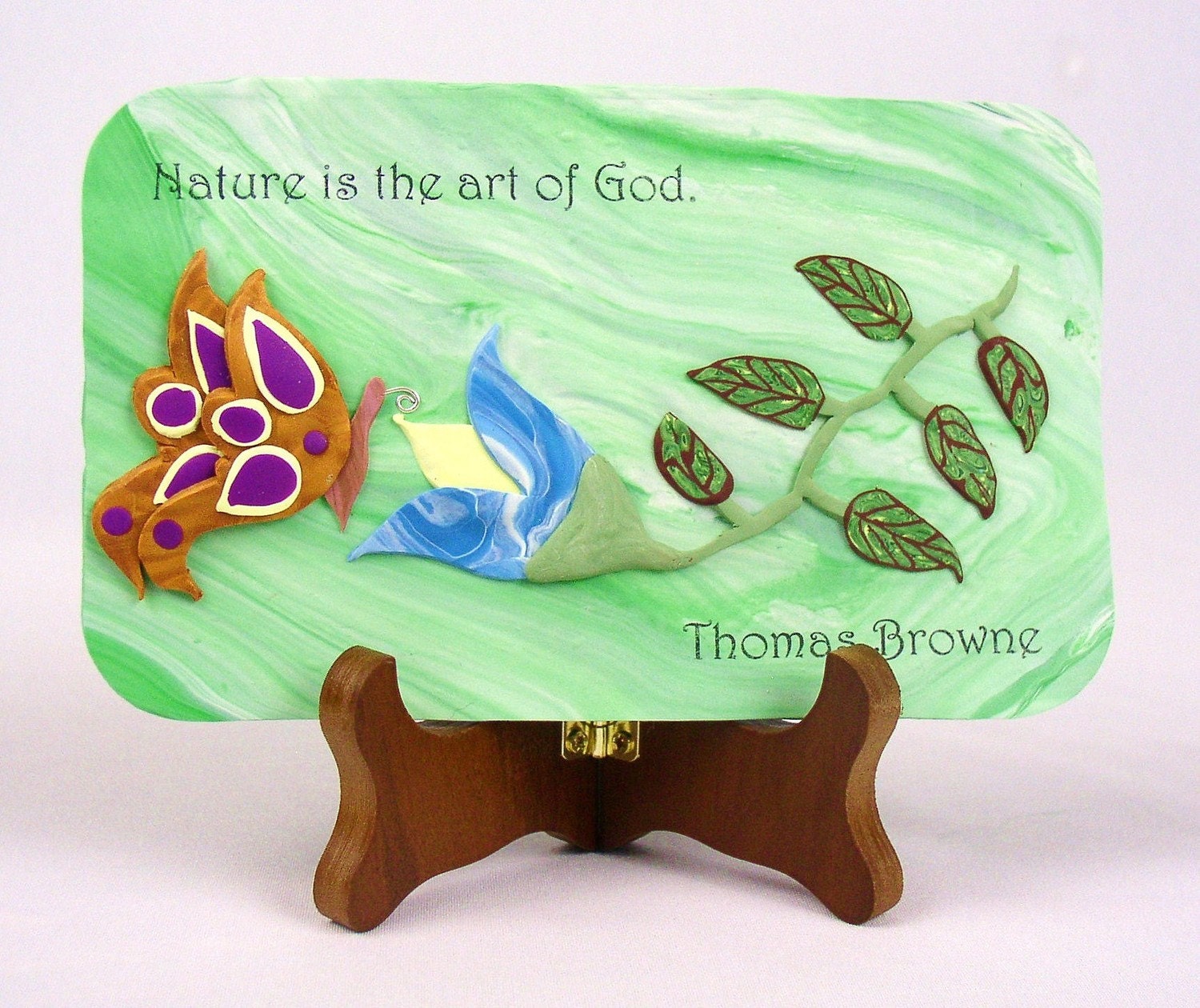 Nature is the Art of God Wall Plaque