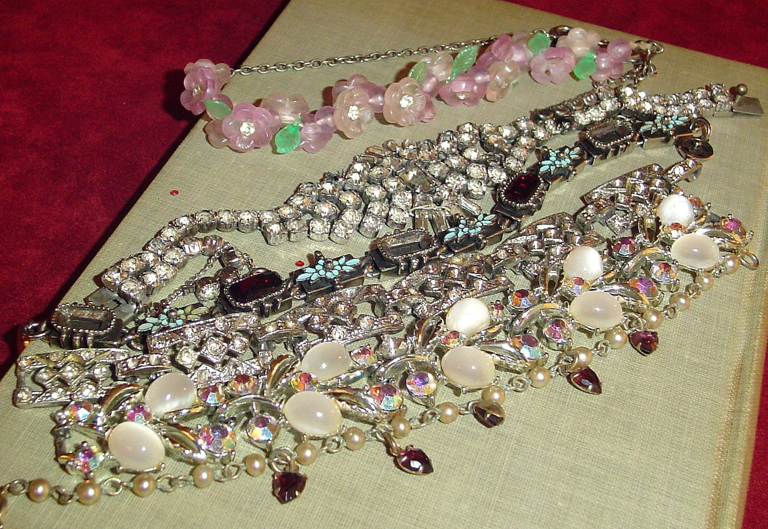 Lot of vintage jewelry links, bits and pieces for your creative expression