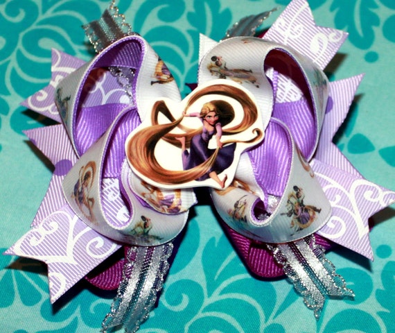 Sweet and Sassy Stacked/Layered Hairbow--Tangled--Repunzel