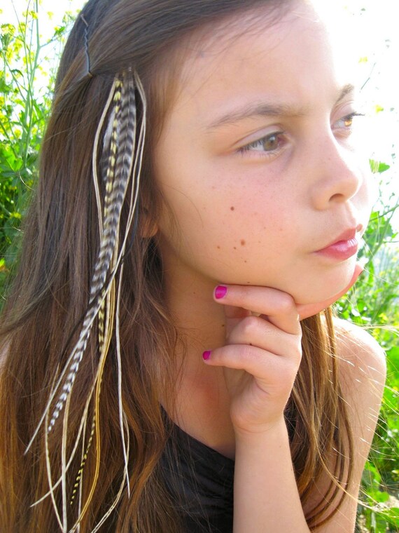 feather hair extensions pictures. The quot;La Naturalquot; Feather Hair