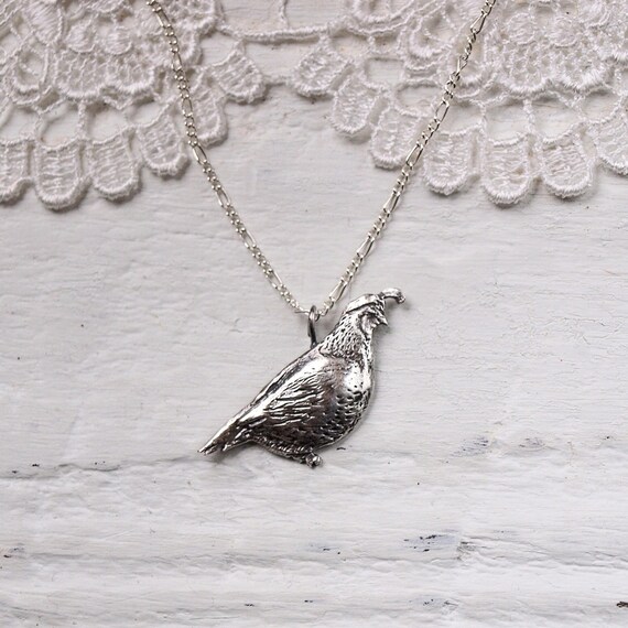 Sterling Silver Quail Necklace