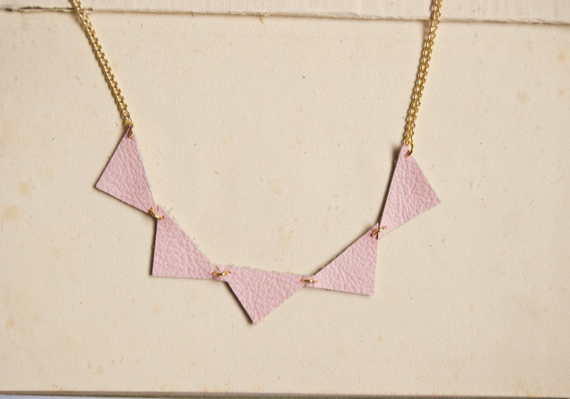 Bunting necklace in candyfloss