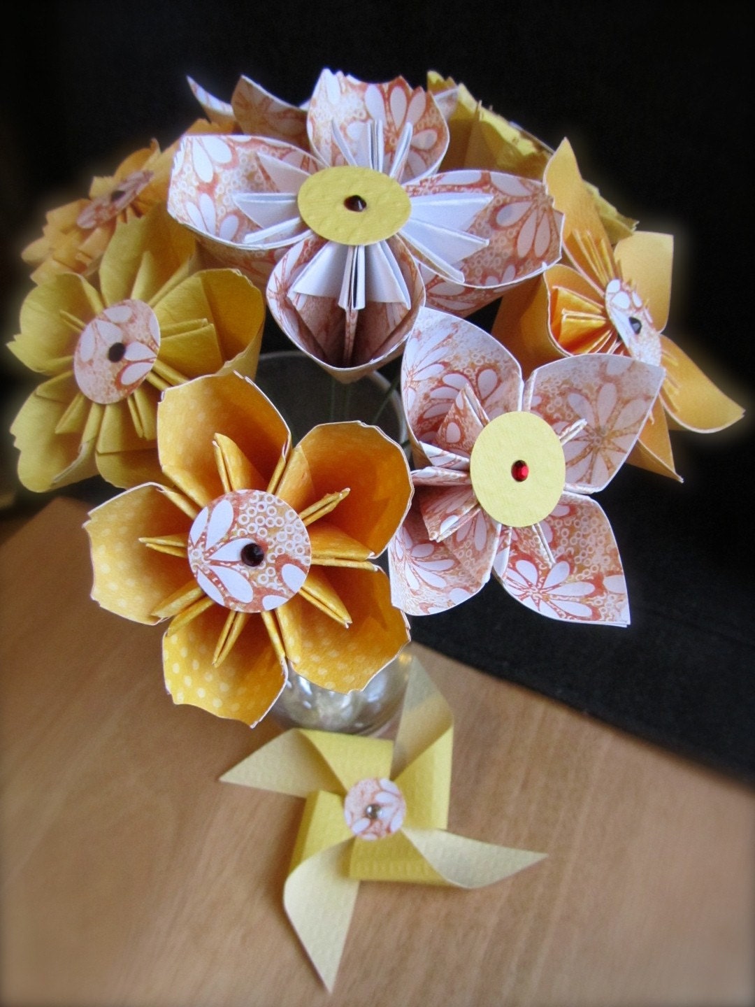 Custom Origami and Pinwheel Bridal Set