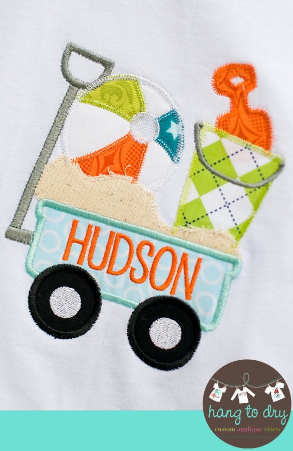 Beach Wagon Applique Shirt, EXCLUSIVE Design by Hang to Dry, Custom, Personalized, Monogrammed