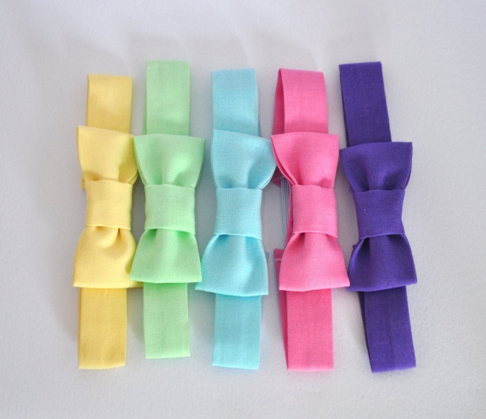 Blythe Bow Headband 5 Pack - Pastels - Shipping Included