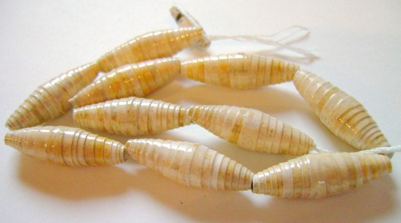 Sand Hand Rolled Paper Beads