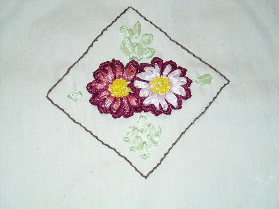 Spring Floral Ribbon Embroidery Blocks