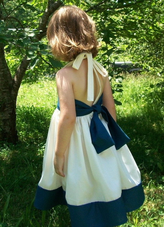 The white and royal blue dress by Best Little Dress can be customized in any