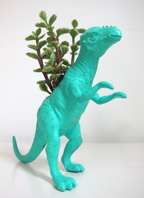 Monty the Pachycephalosaurus Planter & Succulent