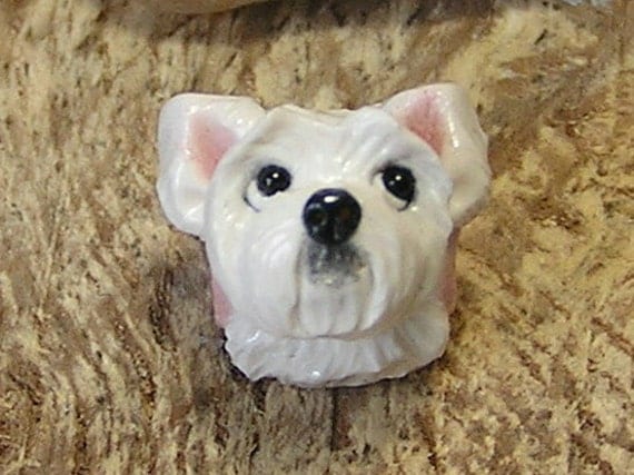 West Highland White Terrier - Westie Polymer Clay Dog Pandora Bead