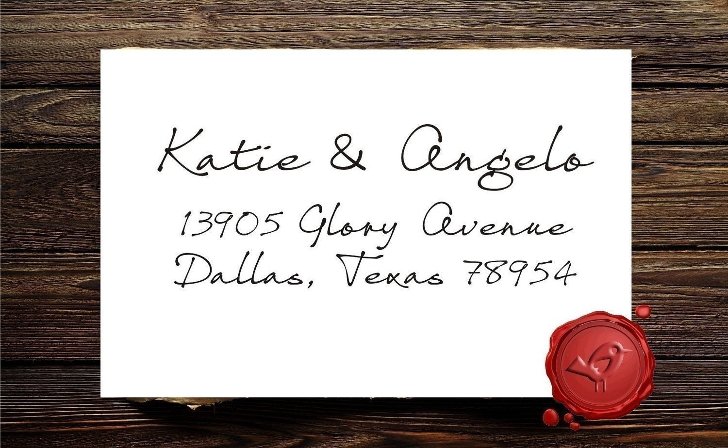 NEW DESIGN Custom handwriting Calligraphy Personalized  return address rubber stamp cute  wedding  gift - style 1281