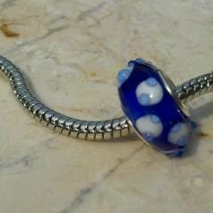 Beautiful Blue Pandora Style Bead