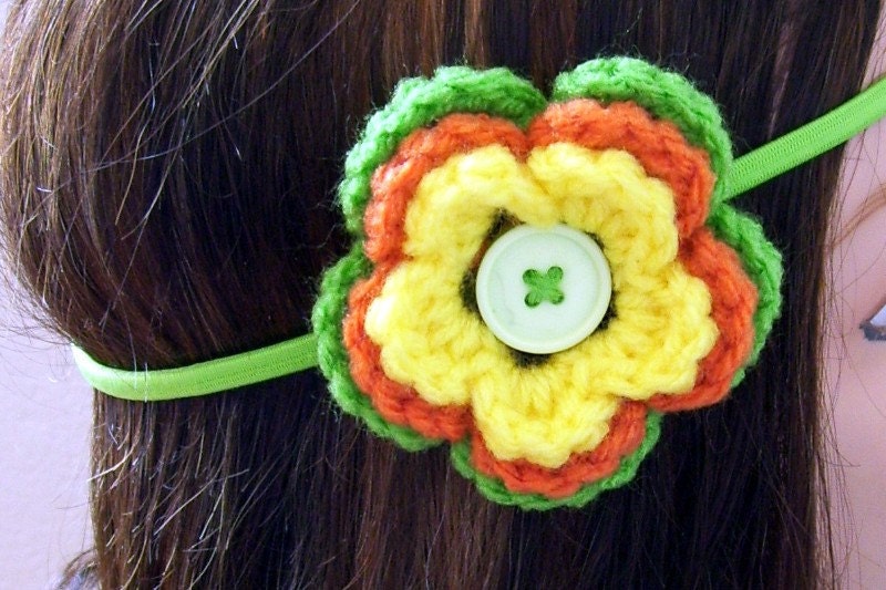 Summer Citrus Flower Headband