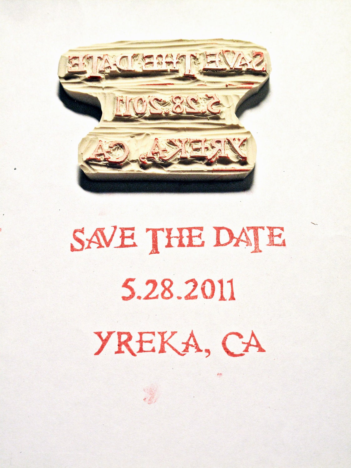 4-5 inch Hand-carved Rubber Stamp with Your Logo/Image