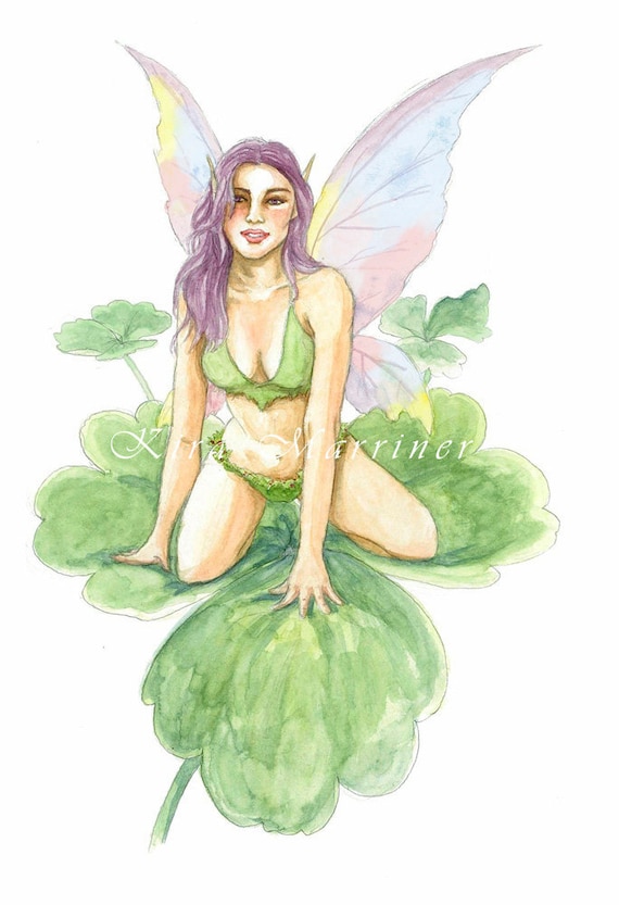Two Shamrock Fairy Watercolor Cards