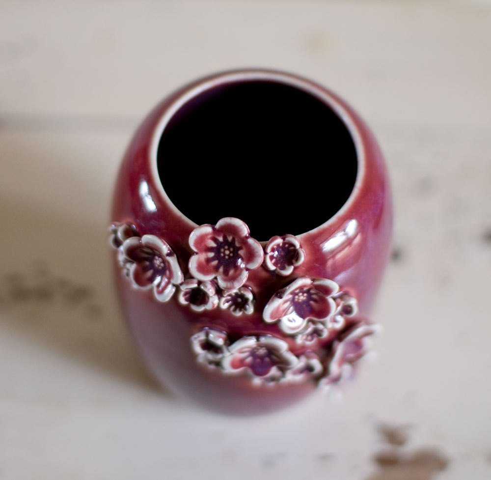FLORAPALOOZA Vase-Rich Raspberry Red
