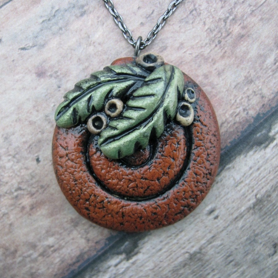 Tropical Jungle Rainforest Pendant with Leaves