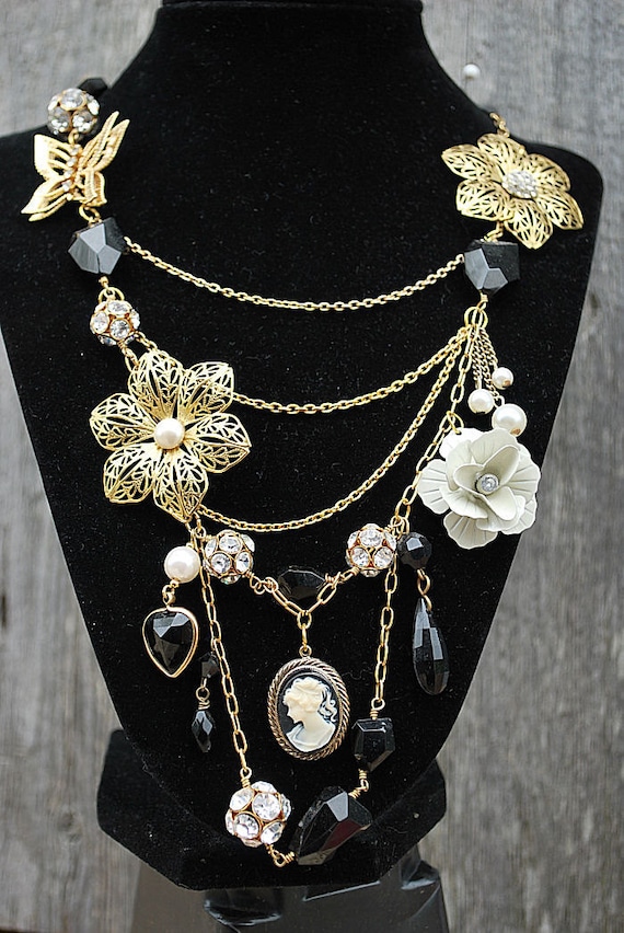 gold statement necklace. Mouseover the photos. Bridal