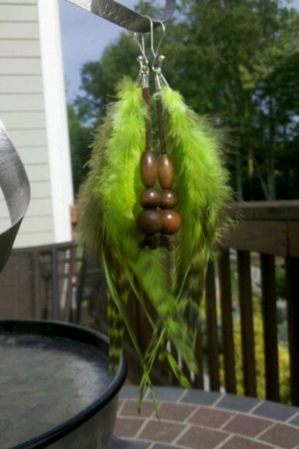 Grizzly Feather Earrings