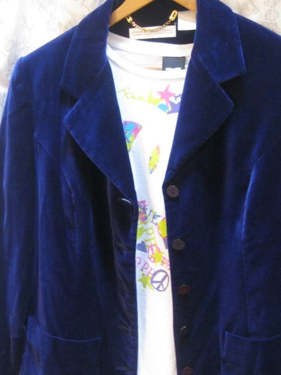 Vintage Petite Preston & York Purple Dress Jacket Retro Blazer  - Size 6P
