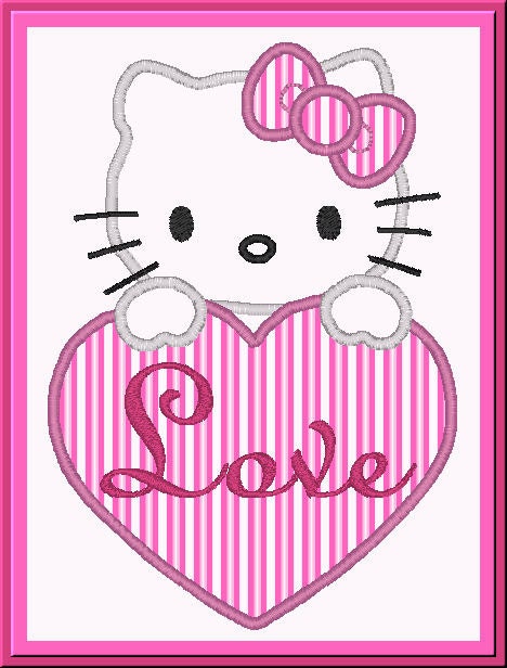 hello kitty love heart. Hello Kitty With LOVE Heart