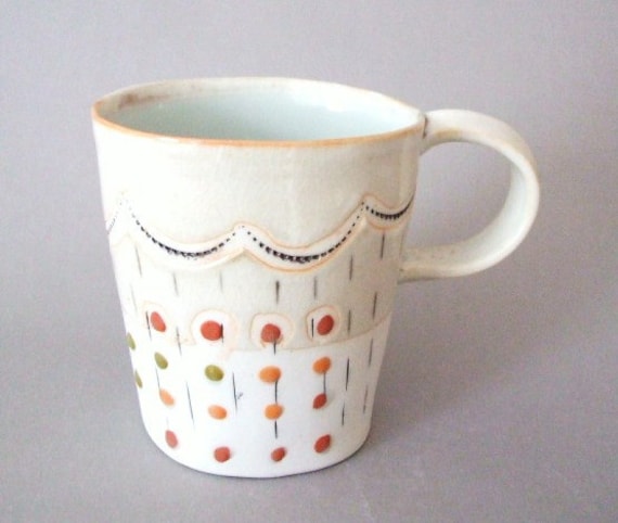porcelain cup with translucent bottom