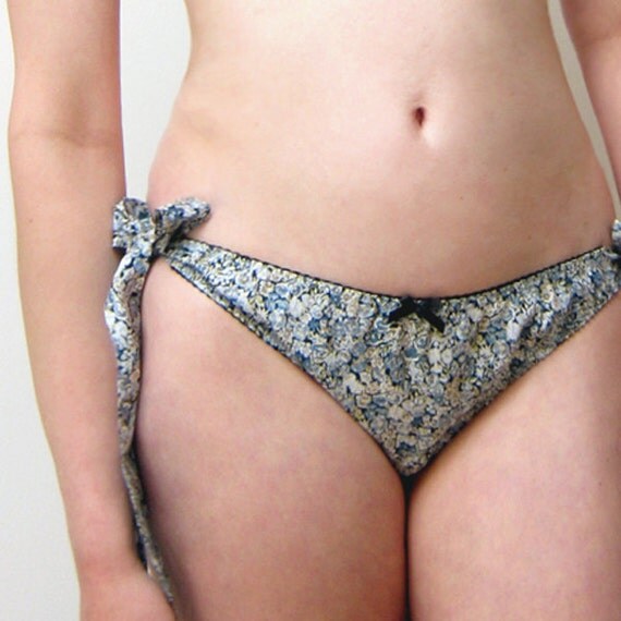 Fleur Cotton Liberty Print Tie Side Knickers- Made To Order