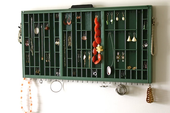 Moss Green Jewelry Display in Variety Style