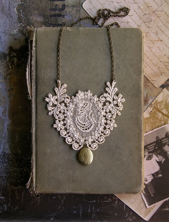 cameo lace necklace