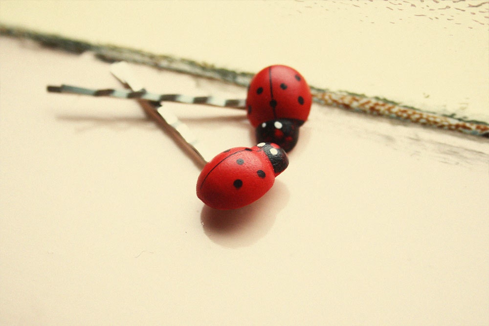 mr big ladybird bobby pins // woodland collection