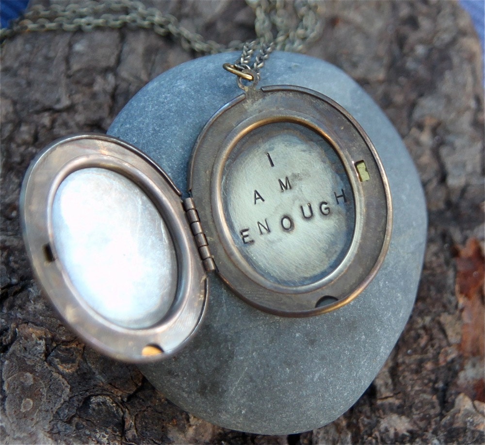 i am enough . a (whispered) soul mantra locket