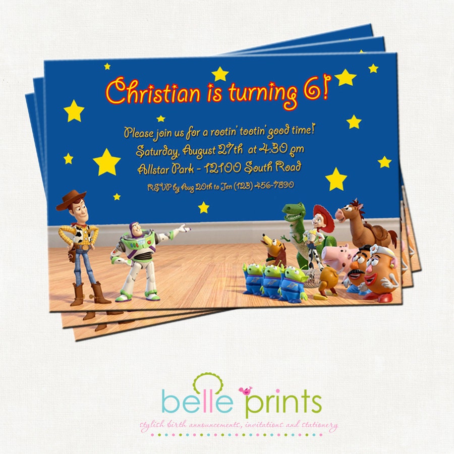 PRINTABLE INVITATION Design - Toy Story by Belle Prints