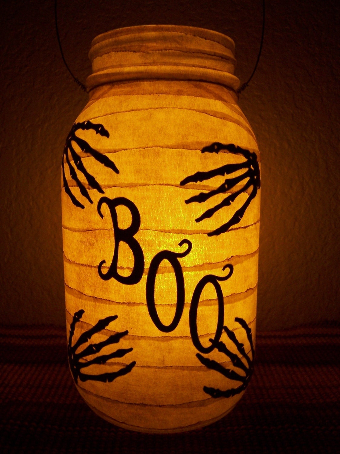 Grungy Primitive Halloween Indoor Outdoor Lantern